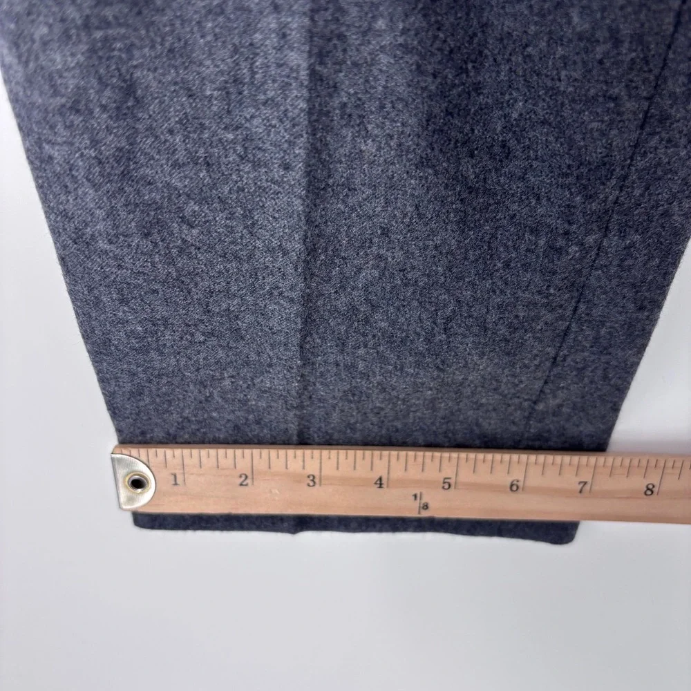 Proper Cloth Wool Flannel Trousers Mens 30x27 Grey Side Adjusters Dress Pants